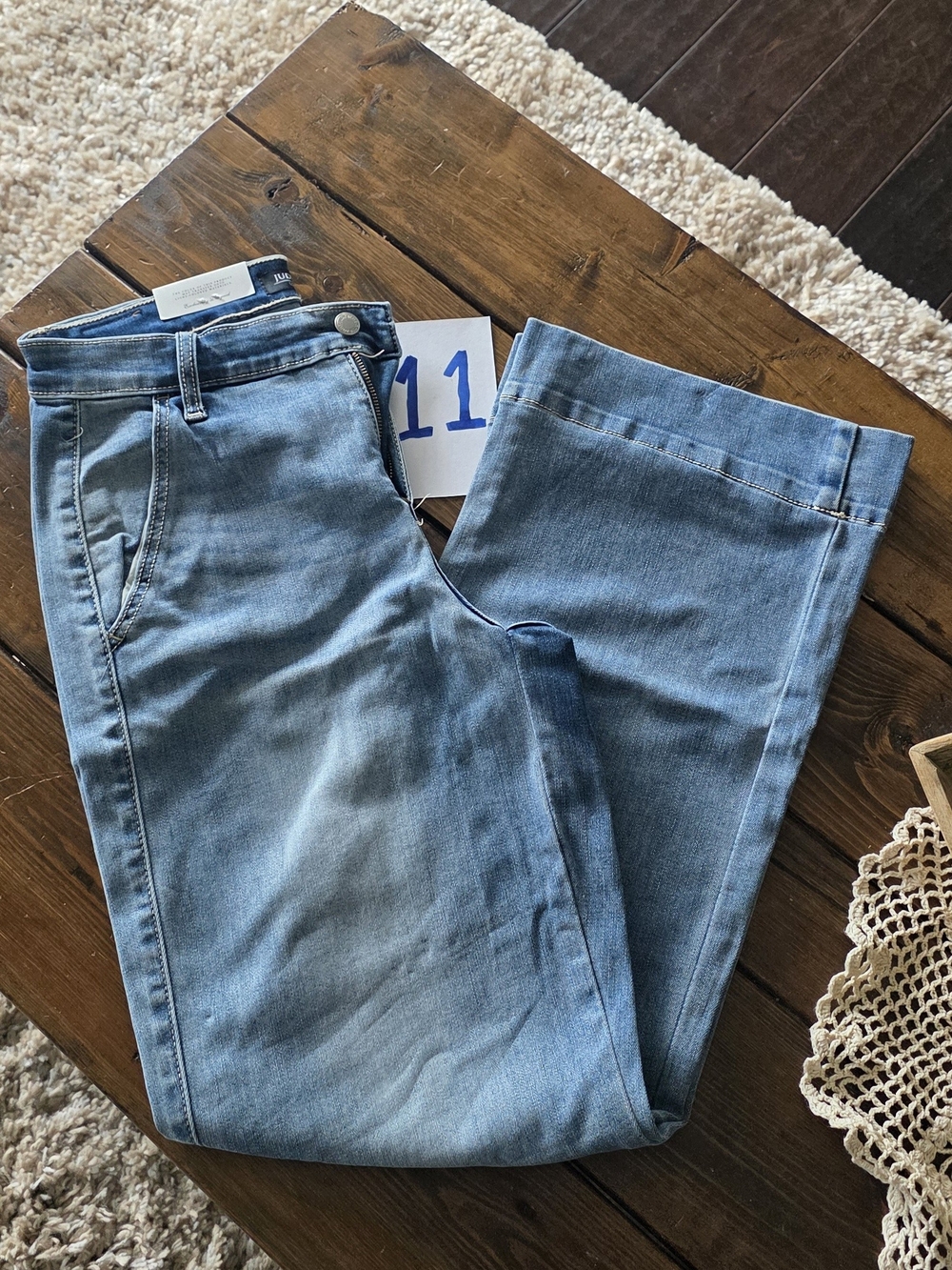Womens Light Blue Jeans - Classic Bootcut Fit Trouser